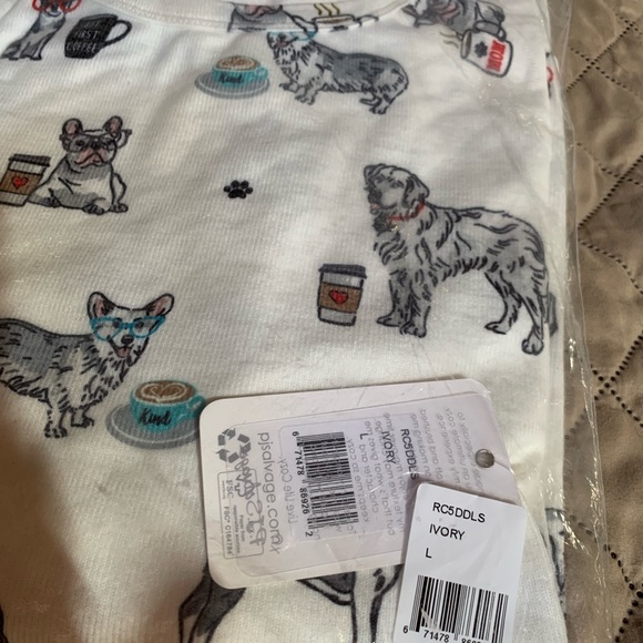 NWT women size L, PJSalvage dog print soft pajama top! Adorable motif! - Picture 2 of 9